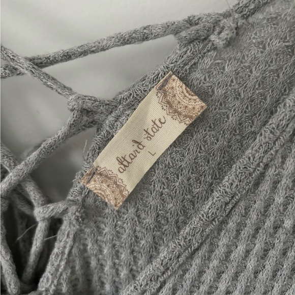 Altard state grey top waffle knit large - Picture 3 of 8